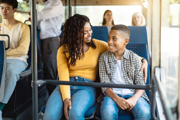 Mother and Son on Public Transit